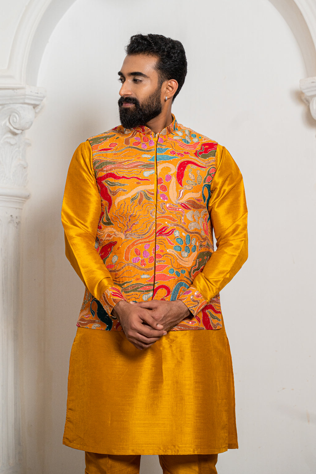 Classic Kurta Jacket Set - Crafted Just for You. Minimum Delivery: 20 Days
