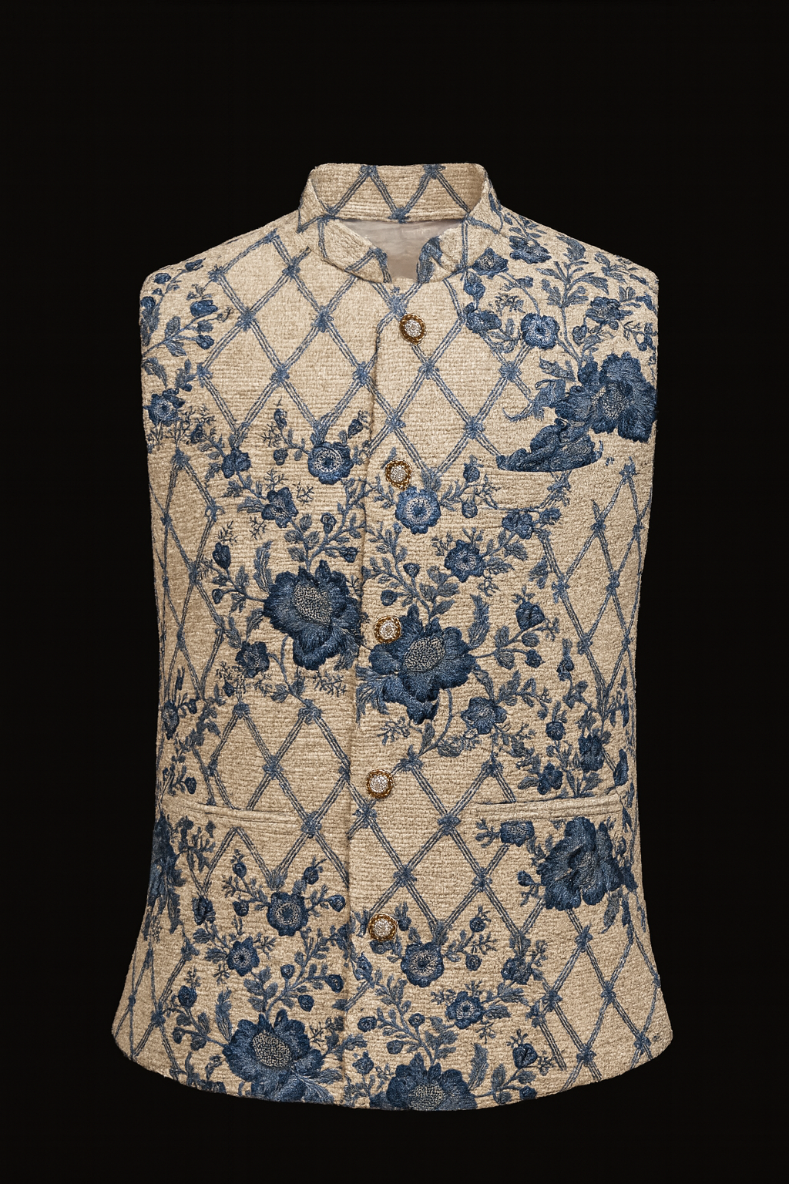 Elegance with regal Embroidered Modi Jacket – Crafted Just for You.