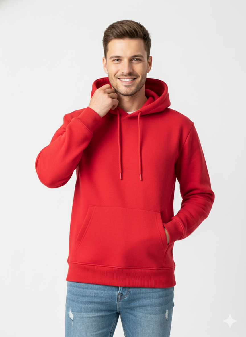 Men Solid Hoodie