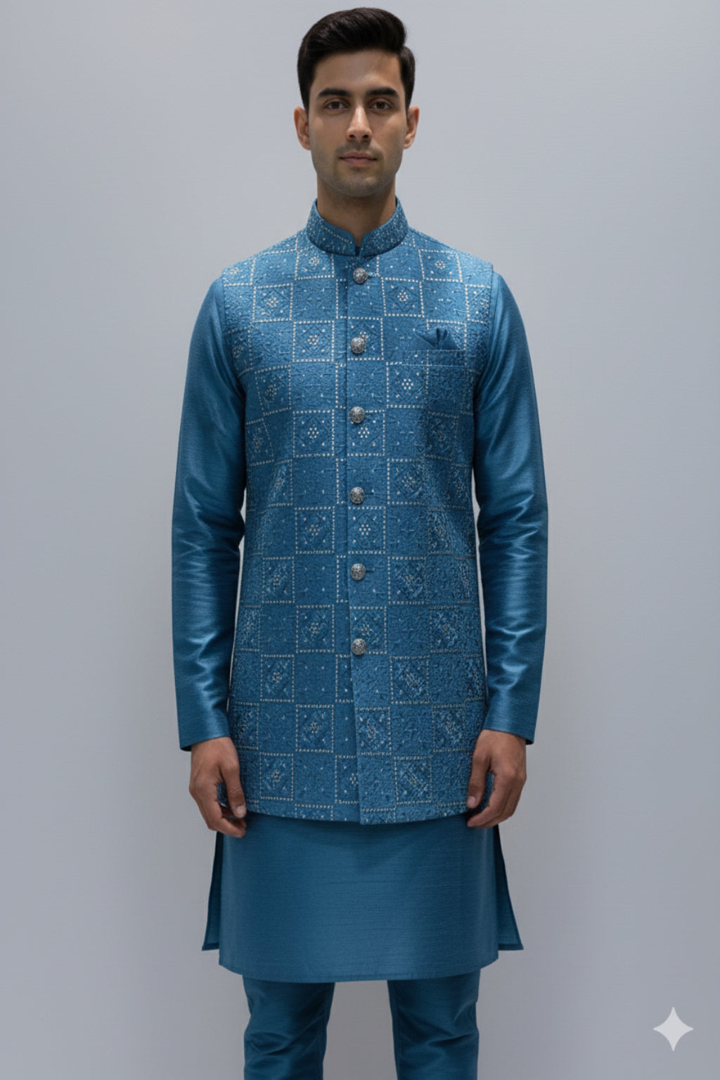 Kurta with Jacket - Crafted Just for You. Minimum Delivery: 20 Days