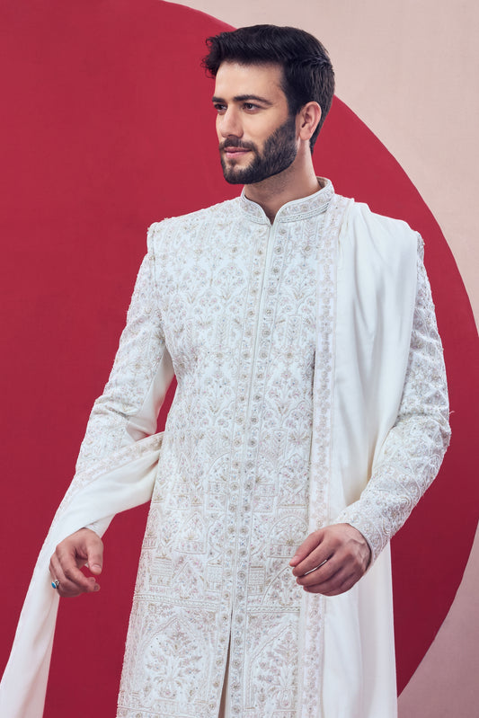 The Signature Collection - Embroidered Sherwani with Dupatta