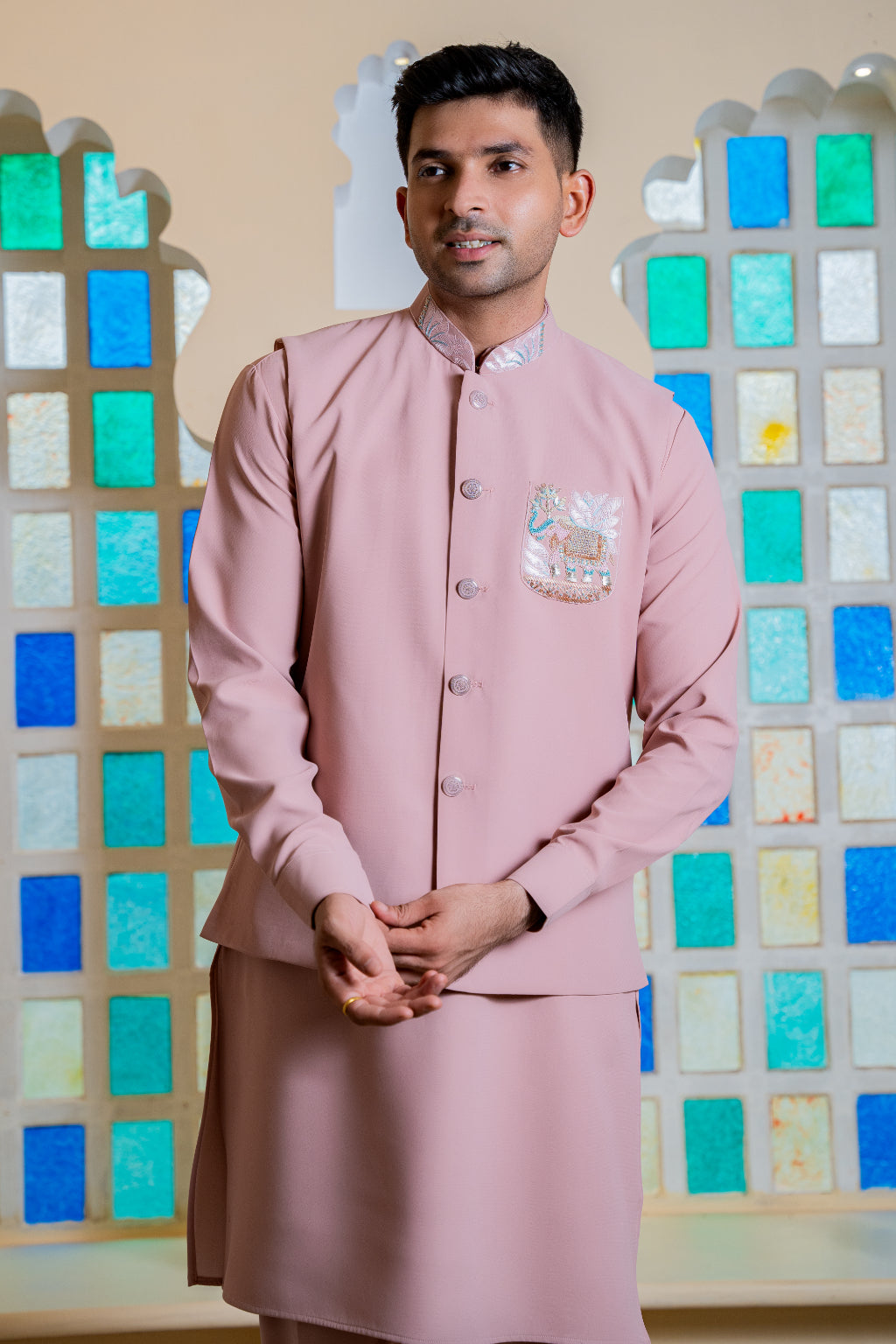 Classic Kurta Jacket Set- Crafted Just for You. Minimum Delivery: 20 Days