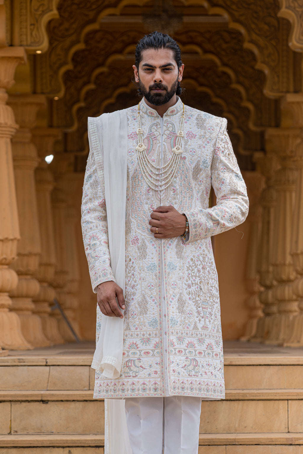 Royal Ivory Sherwani - Crafted Just for You. Minimum Delivery: 20 Days