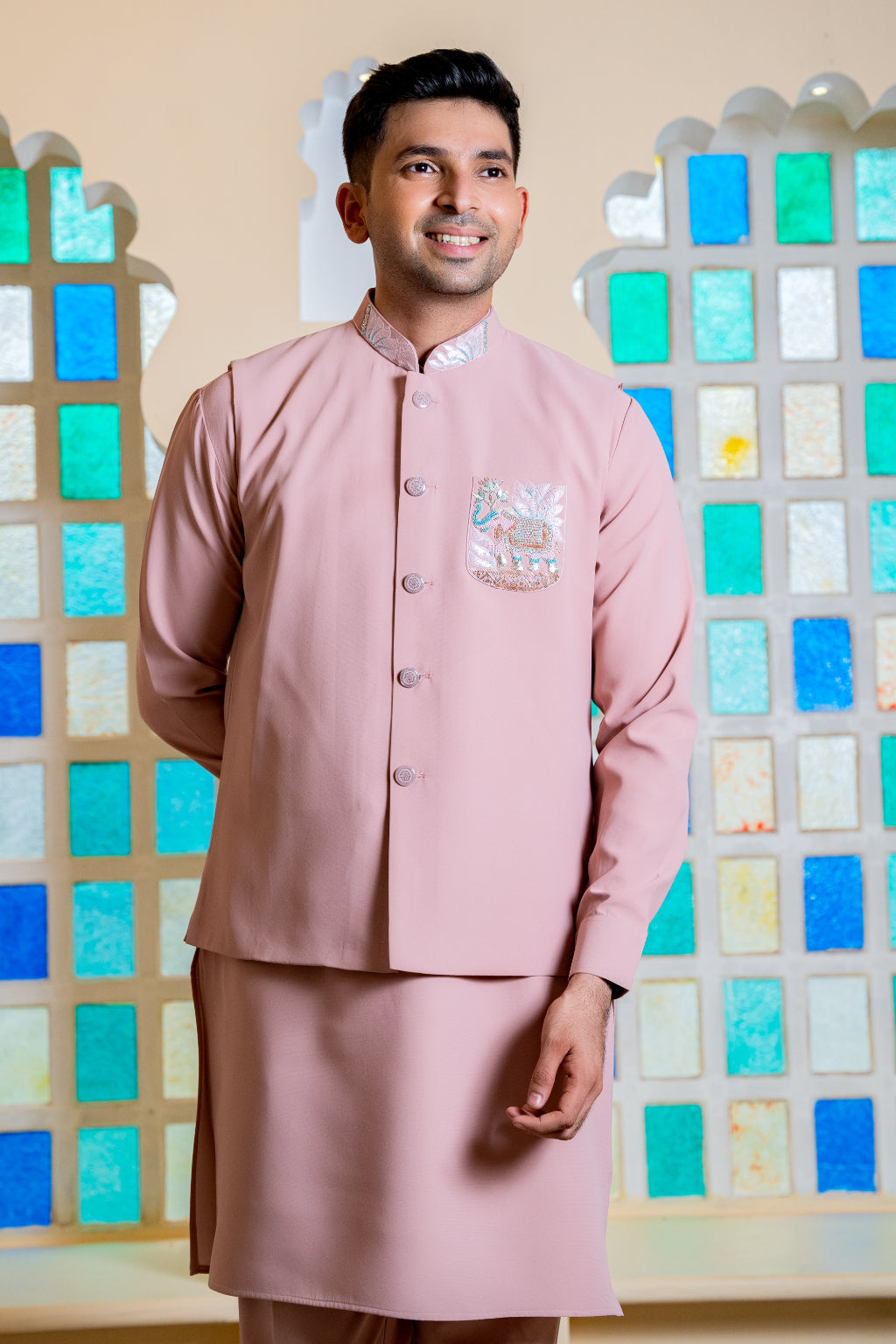 Classic Kurta Jacket Set- Crafted Just for You. Minimum Delivery: 20 Days