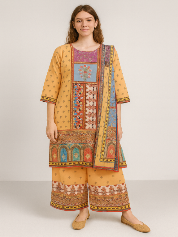 Women's Dupatta Bottom Set