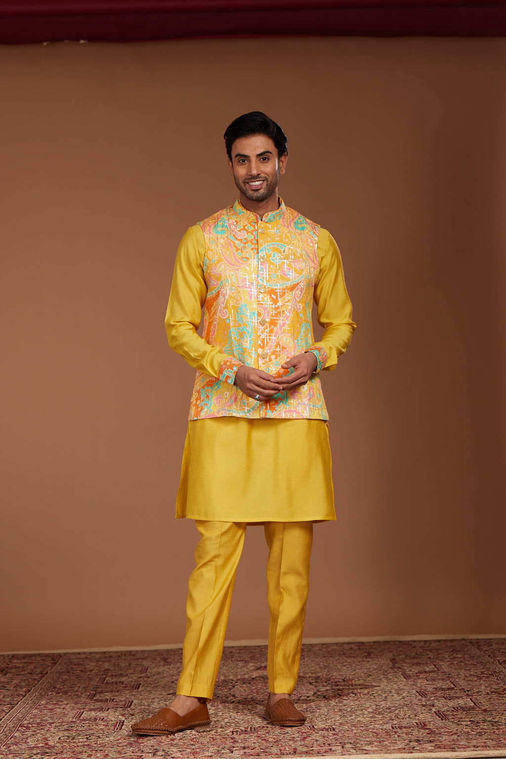 Elegant Traditional Kurta Jacket Set