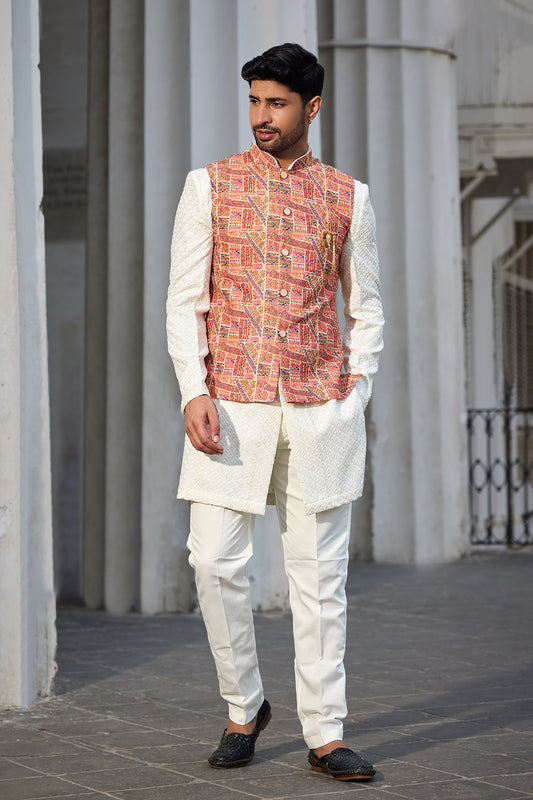 Classic Kurta Jacket Set - Crafted Just for You. Minimum Delivery: 20 Days