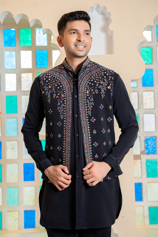 Elegant Embroidered Indo Western - Crafted Just for You. Minimum Delivery: 20 Days