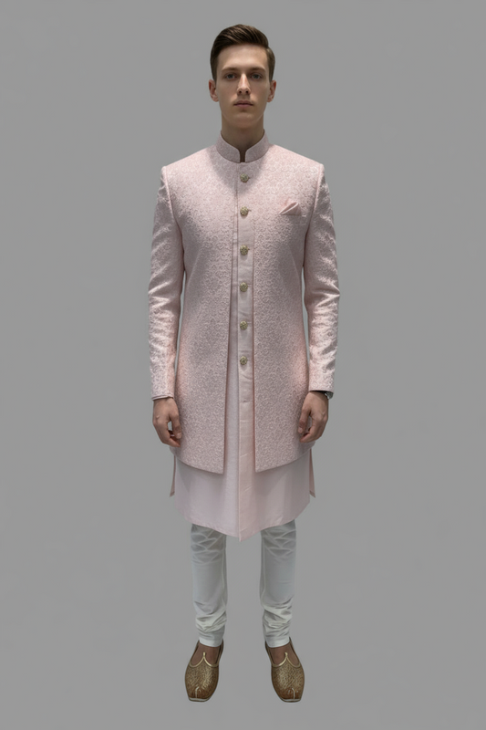 Kurta with Jacket - Crafted Just for You. Minimum Delivery: 20 Days