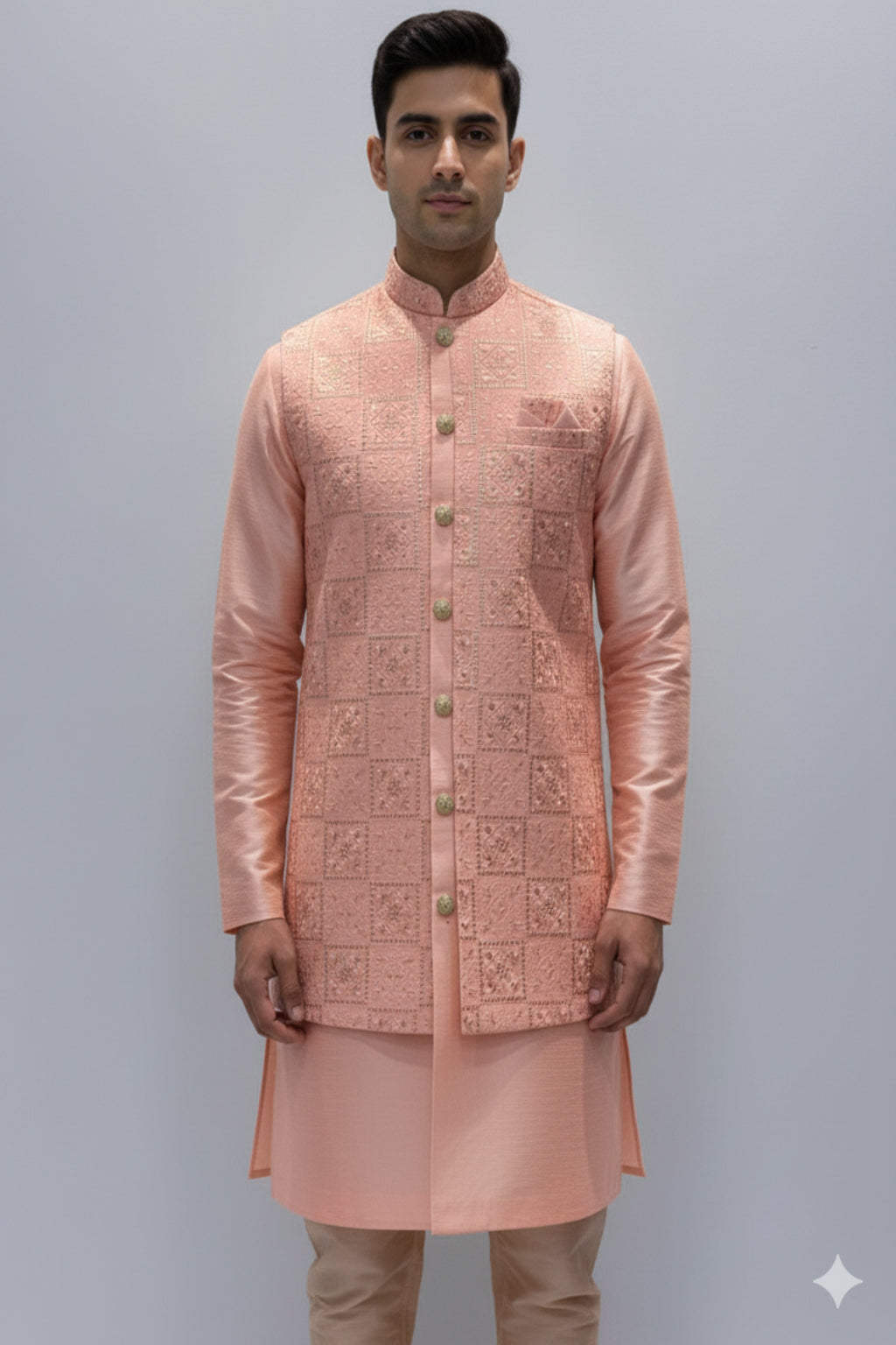 Kurta with Jacket - Crafted Just for You. Minimum Delivery: 20 Days