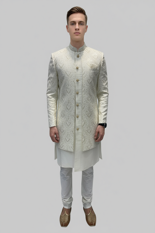 Kurta with Jacket - Crafted Just for You. Minimum Delivery: 20 Days