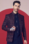 Designer Navy Blue Embroidered Jacket – Royal Indo - Crafted Just for You. Minimum Delivery: 20 Days