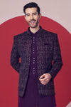 Designer Maroon Indo-Western Suit – Crafted Just for You. Minimum Delivery: 20 Days