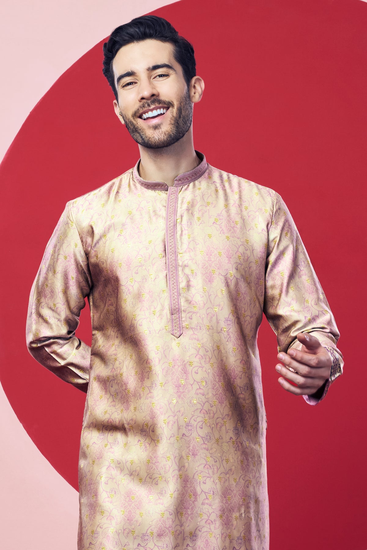 Designer Light Gold Kurta – Crafted Just for You. Minimum Delivery: 20 Days