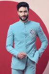 Elegant Jodhpuri suit or Bandhgala, representing royal Indian heritage.