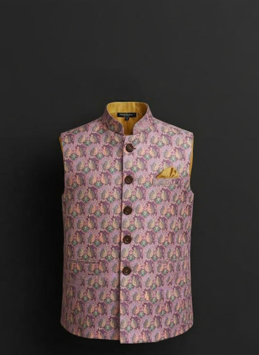 Elegance with regal printed Modi jacket – Crafted Just for You.