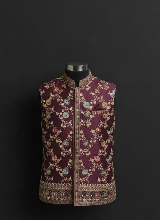 Elegance with regal printed Modi jacket – Crafted Just for You.
