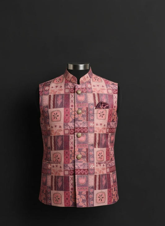 Elegance with regal printed Modi jacket – Crafted Just for You.