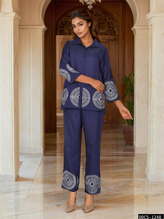 Co-ord with Concentric Circle Embroidery