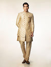 Gold Royal Embroidered Sherwani - Crafted Just for You. Minimum Delivery: 20 Days