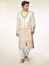Gold Royal Embroidered Sherwani - Crafted Just for You. Minimum Delivery: 20 Days