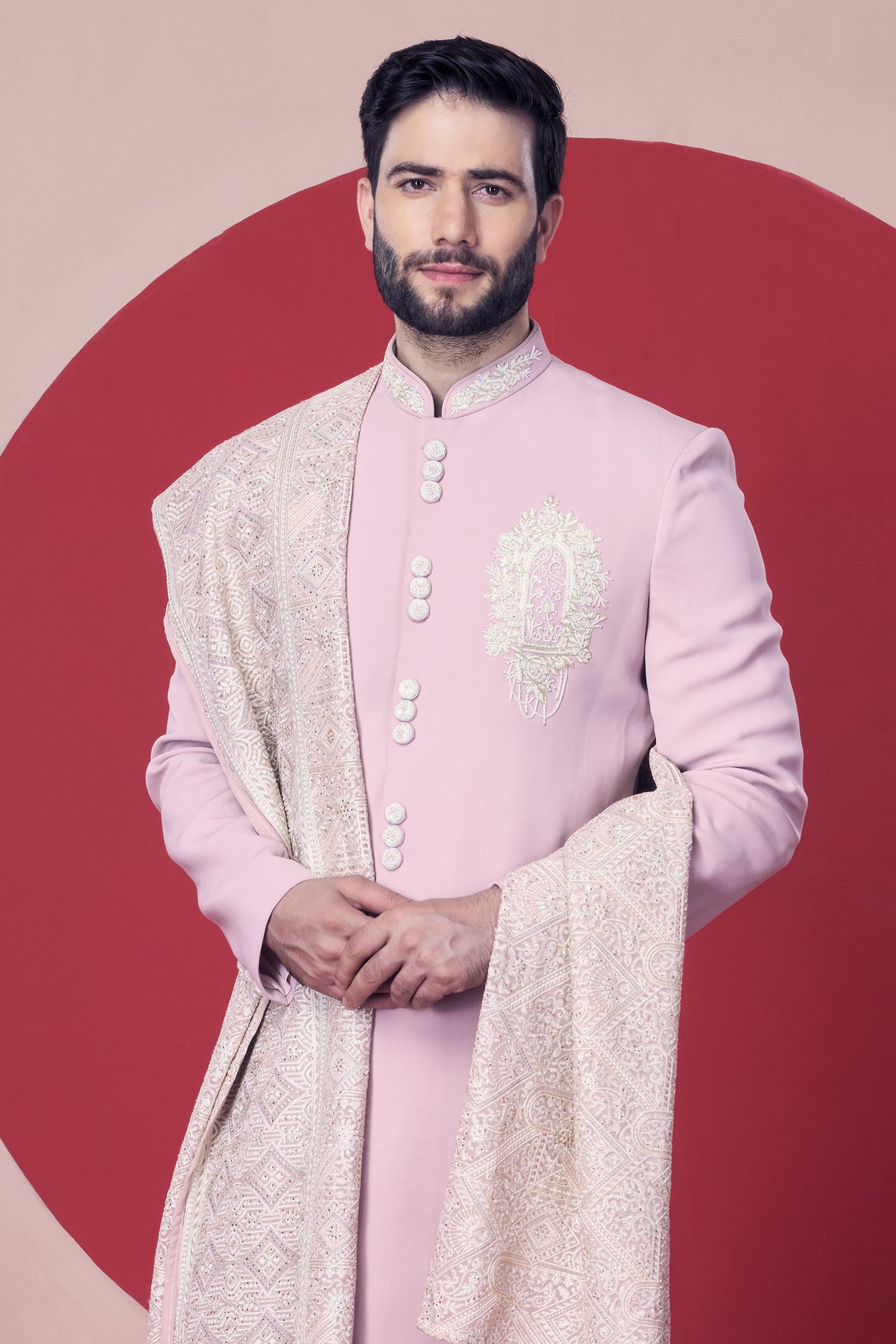 Elegant Hand Work Sherwani With Dupatta - Crafted Just for You. Minimum Delivery: 20 Days