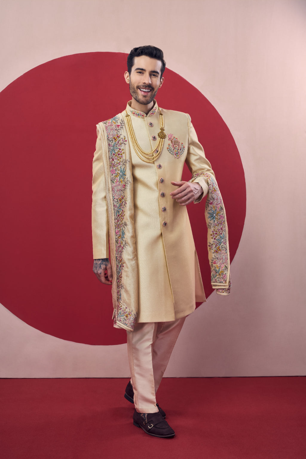 Golden Traditional Indian Sherwani