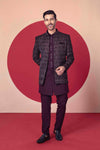 Designer Maroon Indo-Western Suit – Crafted Just for You. Minimum Delivery: 20 Days