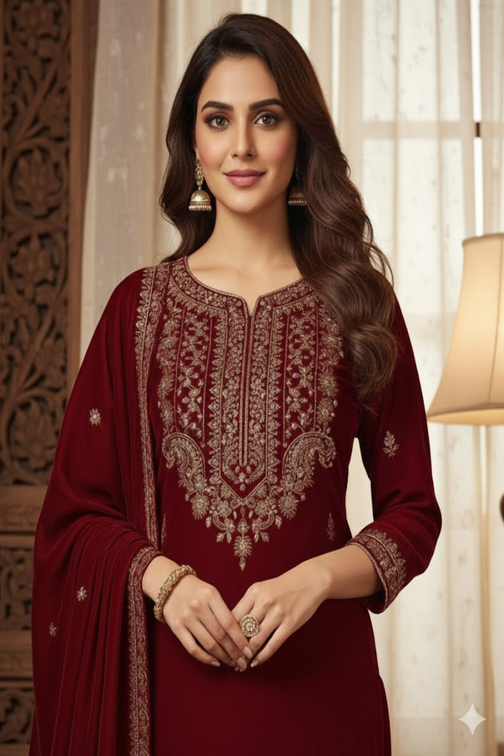 “Royal Maroon Designer Suit for Wedding & Celebration”